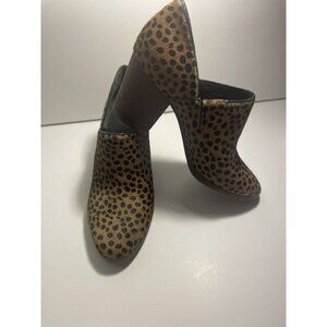 Gianni Bini GB Ankle Boots Women's 7M Drive-In Tan with Brown Spots Rockability